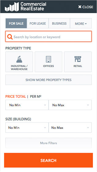 Commercial Realestate mobile search